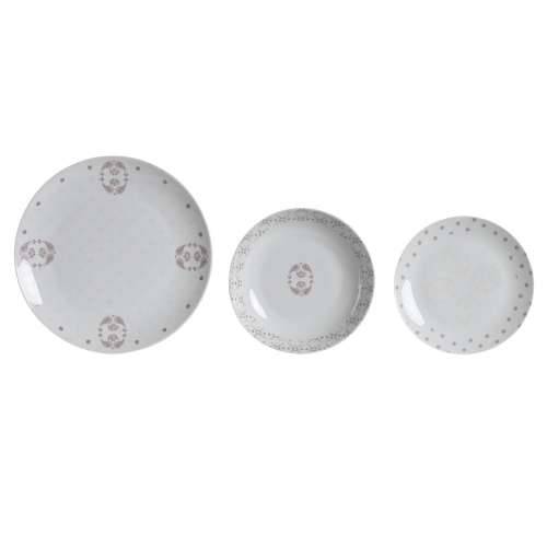 Set Posuđa DKD Home Decor Porculan Roza Bijela 27 x 27 x 3 cm 18 Dijelovi Cijena