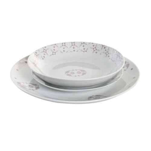 Set Posuđa DKD Home Decor Porculan Roza Bijela 27 x 27 x 3 cm 18 Dijelovi Cijena