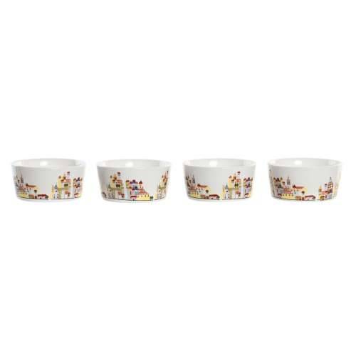Set za Predjelo DKD Home Decor 19,7 x 19,7 x 1 cm Prirodno Plava Pisana Gres Keramika Cottage Kuće Cijena