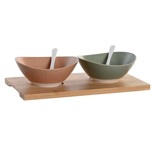 Set za Predjelo DKD Home Decor 29 x 15,5 x 1,5 cm Porculan Pisana Bambus Skandinavski Cijena