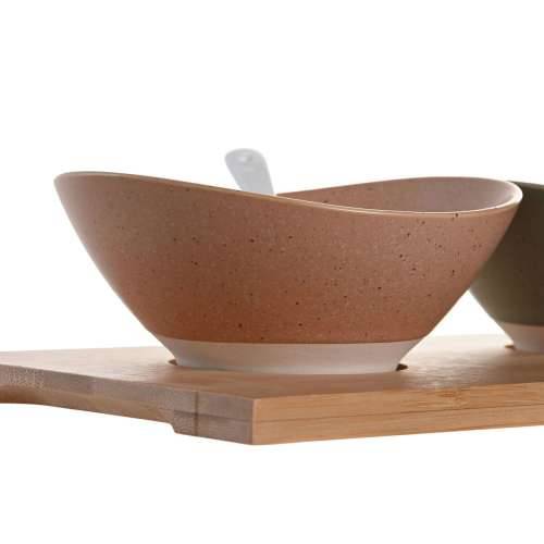 Set za Predjelo DKD Home Decor 29 x 15,5 x 1,5 cm Porculan Pisana Bambus Skandinavski Cijena