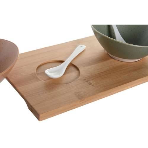 Set za Predjelo DKD Home Decor 29 x 15,5 x 1,5 cm Porculan Pisana Bambus Skandinavski Cijena