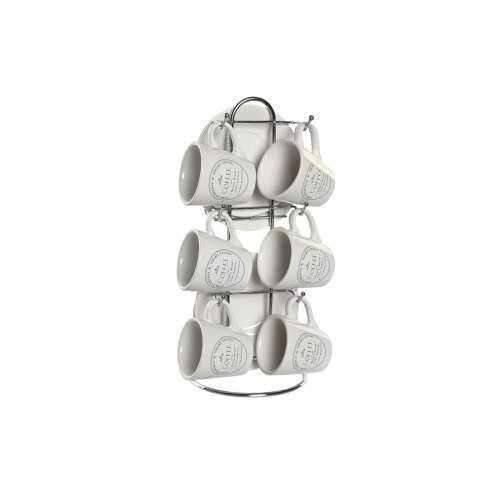 Set Šalica s Tanjurićima DKD Home Decor Bijela Metal Gres Keramika 180 ml 12 x 12 x 2 cm Cijena