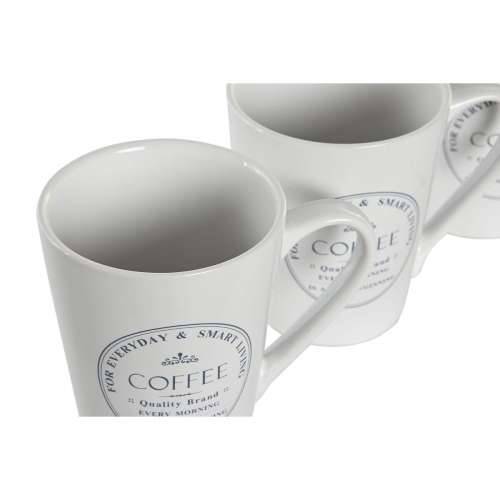 Set Šalica s Tanjurićima DKD Home Decor Bijela Metal Gres Keramika 300 ml 14 x 14 x 31 cm 12,5 x 9,5 x 10,5 cm (5 Dijelovi) Cijena