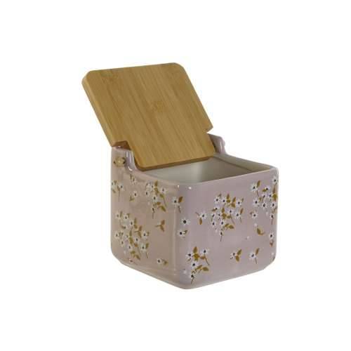 Soljenka s Poklopcem DKD Home Decor Zelena Roza Horčica Lila Bambus 750 ml 14 x 12,5 x 12 cm (4 kom.) Cijena