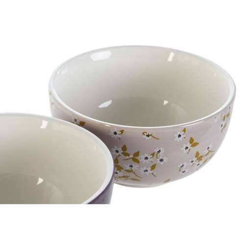 Zdjela DKD Home Decor Zelena Roza Horčica Lila Dolomite Shabby Chic 600 ml 14 x 14 x 7 cm (4 kom.) Cijena