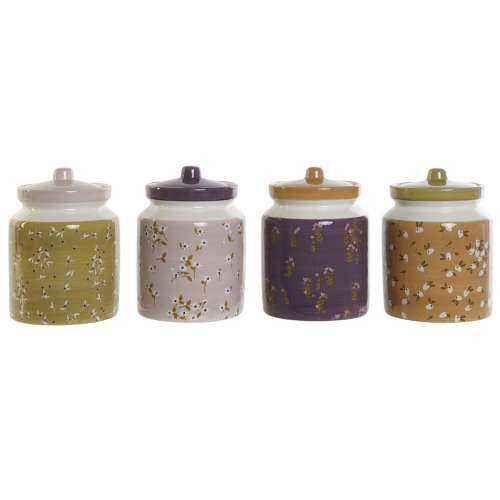 Čamac DKD Home Decor Zelena Roza Horčica Lila Dolomite Shabby Chic 1 L 12 x 12 x 16 cm (4 kom.) Cijena