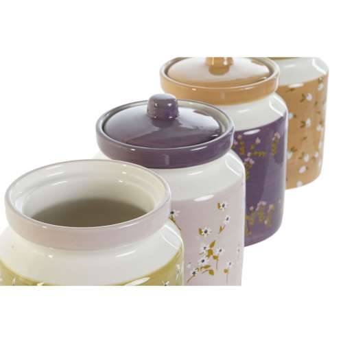 Čamac DKD Home Decor Zelena Roza Horčica Lila Dolomite Shabby Chic 1 L 12 x 12 x 16 cm (4 kom.) Cijena