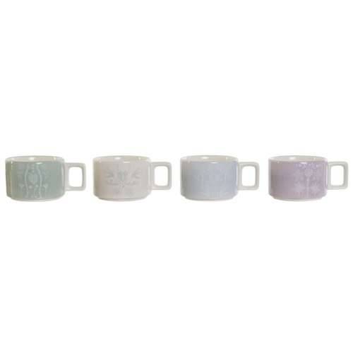 Set Šalica za Kavu DKD Home Decor Zelena Nebesko plava Lila Metal Bambus Dolomite 260 ml Cijena