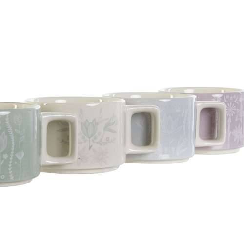 Set Šalica za Kavu DKD Home Decor Zelena Nebesko plava Lila Metal Bambus Dolomite 260 ml Cijena