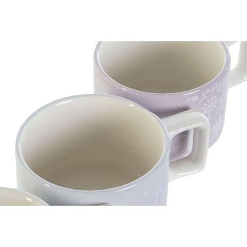 Set Šalica za Kavu DKD Home Decor Zelena Nebesko plava Lila Metal Bambus Dolomite 260 ml Cijena