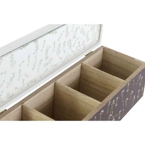 Kutija za Čajeve DKD Home Decor Zelena Horčica Tamno smeđi Kristal Drvo MDF (4 kom.) Cijena
