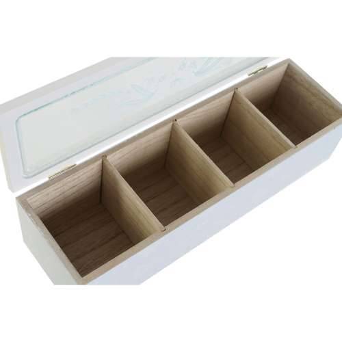 Kutija za Čajeve DKD Home Decor Plava Zelena Lila Kristal Drvo MDF (3 kom.) Cijena