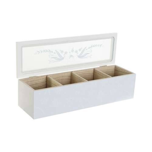 Kutija za Čajeve DKD Home Decor Plava Zelena Lila Kristal Drvo MDF (3 kom.) Cijena