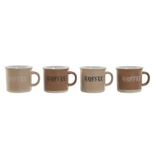 Set Šalica za Kavu Home ESPRIT Smeđa Gres Keramika 180 ml Cijena