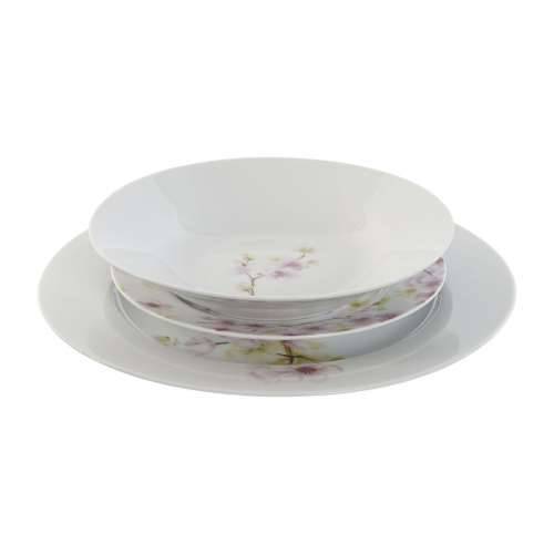 Set Posuđa Home ESPRIT Bijela Zelena Roza Porculan 18 Dijelovi 27 x 27 x 2 cm Cijena