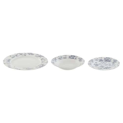 Set Posuđa Home ESPRIT Plava Porculan Cvjetni 18 Dijelovi 27 x 27 x 2 cm Cijena