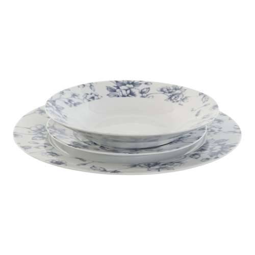 Set Posuđa Home ESPRIT Plava Porculan Cvjetni 18 Dijelovi 27 x 27 x 2 cm Cijena