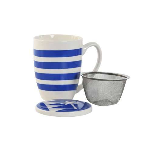 Šalica s Filtrom za Čaj Home ESPRIT Plava Crvena Nehrđajući Čelik Porculan 380 ml (4 kom.) Cijena