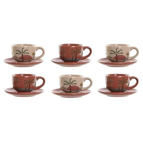 Set Šalica za Kavu Home ESPRIT Rumena Bež Terakota Lila Metal Dolomite 180 ml Cijena