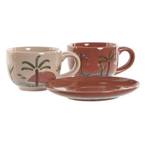 Set Šalica za Kavu Home ESPRIT Rumena Bež Terakota Lila Metal Dolomite 180 ml Cijena