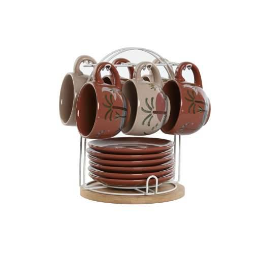 Set Šalica za Kavu Home ESPRIT Rumena Bež Terakota Lila Metal Dolomite 180 ml Cijena