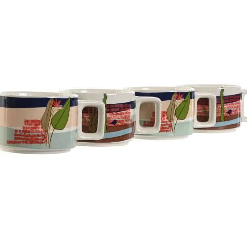 Set Šalica za Kavu Home ESPRIT Plava Zelena Roza Lila Metal Bambus Dolomite 260 ml Cijena