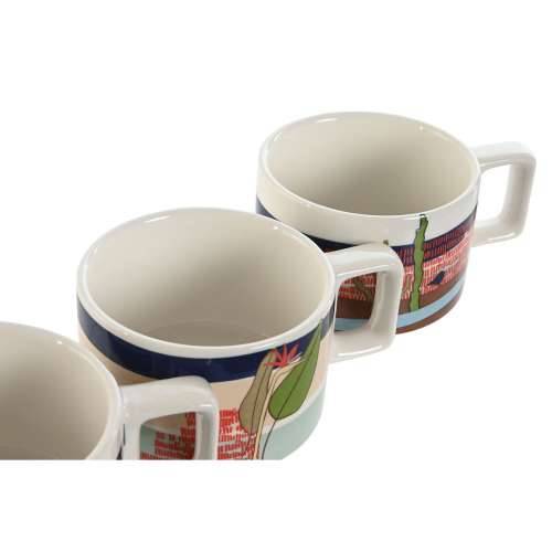 Set Šalica za Kavu Home ESPRIT Plava Zelena Roza Lila Metal Bambus Dolomite 260 ml Cijena