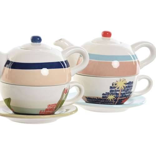 Čajnik Home ESPRIT Plava Bijela Zelena Svetlo roza Dolomite 750 ml (2 kom.) Cijena