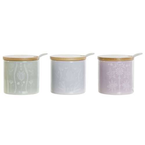 Zdjela za Šećer DKD Home Decor Plava Zelena Lila Bambus Dolomite 7,5 x 7,5 x 7,5 cm (3 kom.) Cijena
