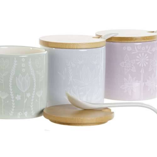 Zdjela za Šećer DKD Home Decor Plava Zelena Lila Bambus Dolomite 7,5 x 7,5 x 7,5 cm (3 kom.) Cijena