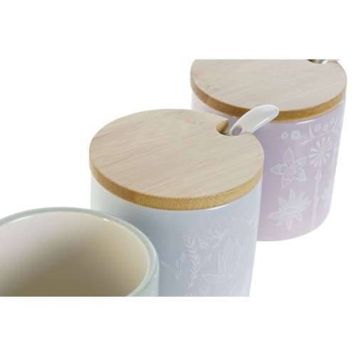 Zdjela za Šećer DKD Home Decor Plava Zelena Lila Bambus Dolomite 7,5 x 7,5 x 7,5 cm (3 kom.) Cijena