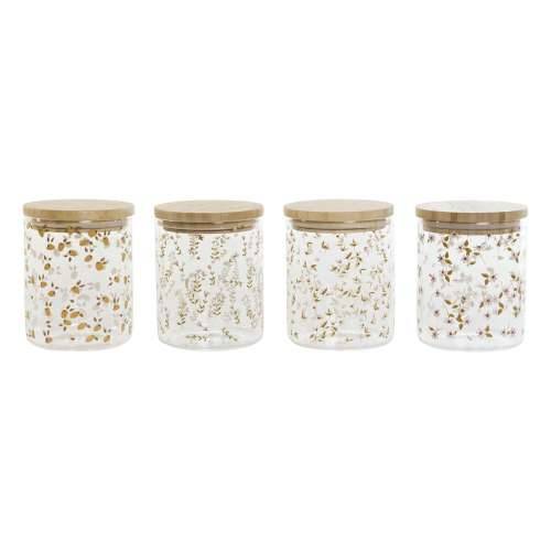 Čamac DKD Home Decor Bambus Borosilikatno staklo Shabby Chic 700 ml 10 x 10 x 12,5 cm (4 kom.) Cijena