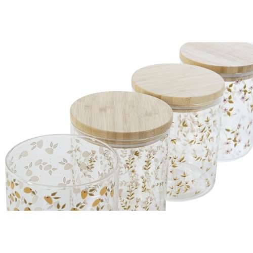 Čamac DKD Home Decor Bambus Borosilikatno staklo Shabby Chic 700 ml 10 x 10 x 12,5 cm (4 kom.) Cijena