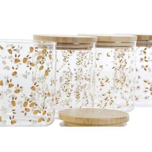Čamac DKD Home Decor Bambus Borosilikatno staklo Shabby Chic 700 ml 10 x 10 x 12,5 cm (4 kom.) Cijena