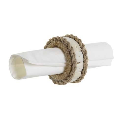 Prsten za salvete DKD Home Decor Prirodno Juta Smola Aluminij 6 x 3 x 6 cm 4 Dijelovi Cijena