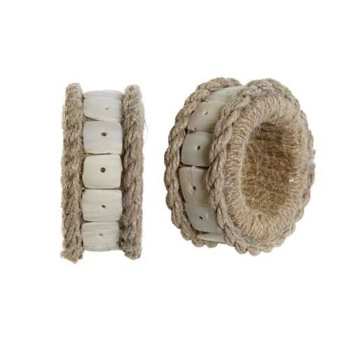 Prsten za salvete DKD Home Decor Prirodno Juta Smola Aluminij 6 x 3 x 6 cm 4 Dijelovi Cijena