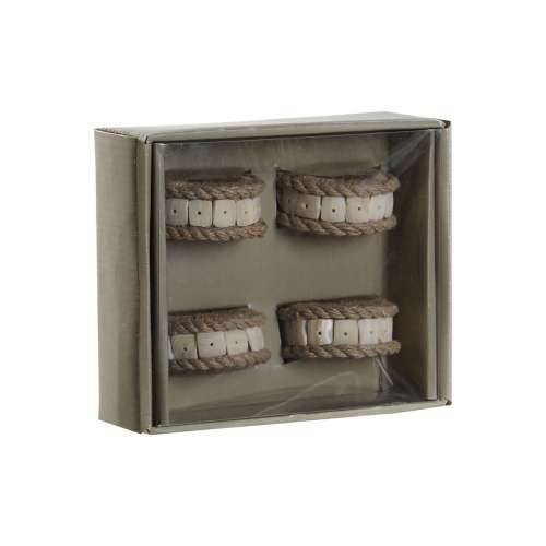 Prsten za salvete DKD Home Decor Prirodno Juta Smola Aluminij 6 x 3 x 6 cm 4 Dijelovi Cijena