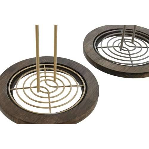 Stalak za Papirnati Ručnik Home ESPRIT Bež Siva Tamno smeđi Metal Kaučukovac 15 x 15 x 31 cm (2 kom.) Cijena