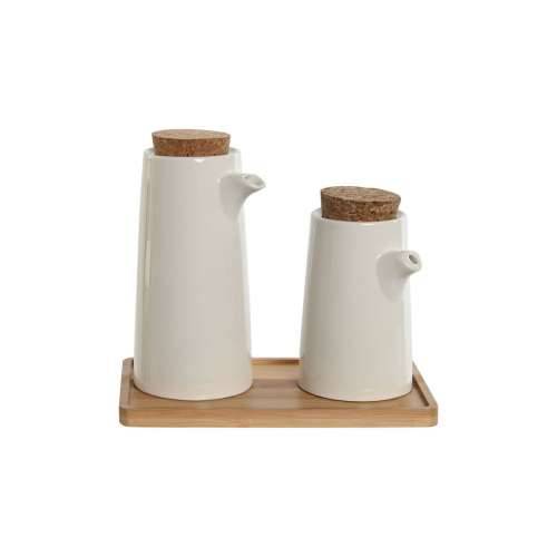 Set za ulje i ocat Home ESPRIT Bijela Bambus Gres Keramika 20,6 x 12 x 18 cm Cijena