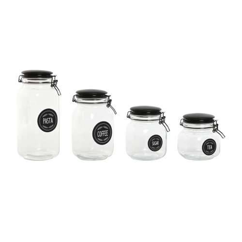 4 Tube Home ESPRIT Crna Metal Kristal 2 L 11,4 x 11,4 x 26,7 cm Cijena