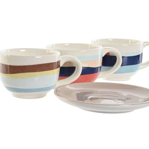 Set Šalica za Kavu Home ESPRIT Rumena Plava Zelena Lila Metal Dolomite 180 ml Cijena