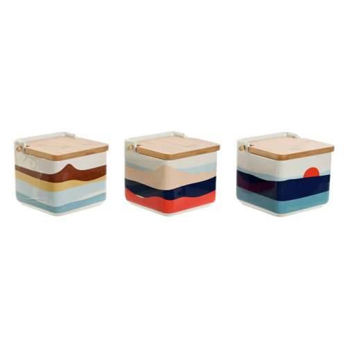 Soljenka s Poklopcem Home ESPRIT Plava Zelena Roza Lila Bambus Tropsko 750 ml 14 x 12,5 x 12 cm (3 kom.) Cijena