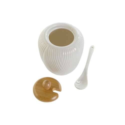Zdjela za Šećer DKD Home Decor Bijela Prirodno Bambus Porculan 31 x 9 x 7 cm 4 Dijelovi Cijena