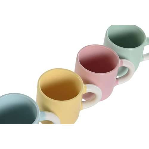 Set Šalica za Kavu Home ESPRIT Rumena Plava Zelena Roza Porculan 110 ml 4 Dijelovi Cijena