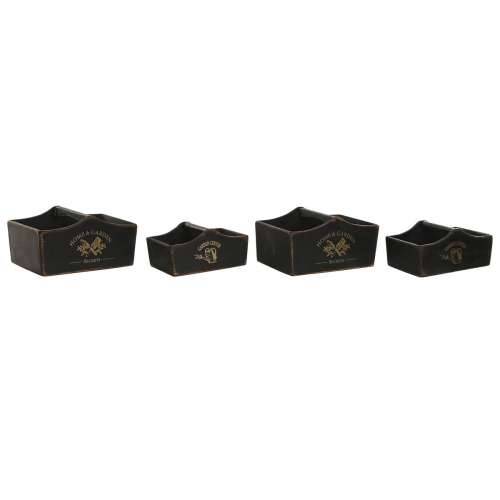 Set pladnjeva Home ESPRIT Crna Jelovina 35 x 22 x 18 cm Cijena