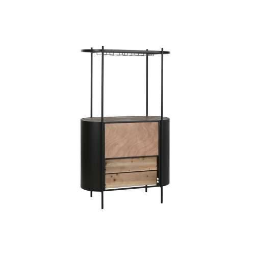 Stalak za boce Home ESPRIT Crna Prirodno Metal Jela 90 x 36 x 150 cm Cijena
