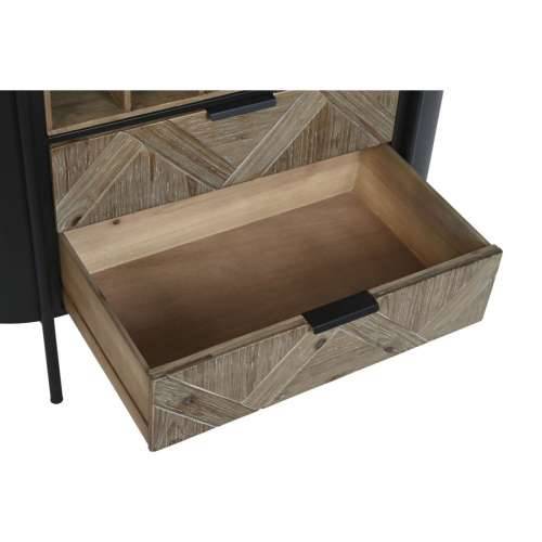 Stalak za boce Home ESPRIT Crna Prirodno Metal Jela 90 x 36 x 150 cm Cijena