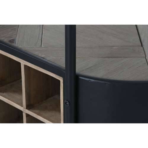 Stalak za boce Home ESPRIT Crna Prirodno Metal Jela 90 x 36 x 150 cm Cijena