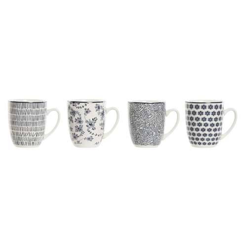 Set 4 Velikih Šalica Home ESPRIT Plava Bijela Porculan 340 ml Cijena